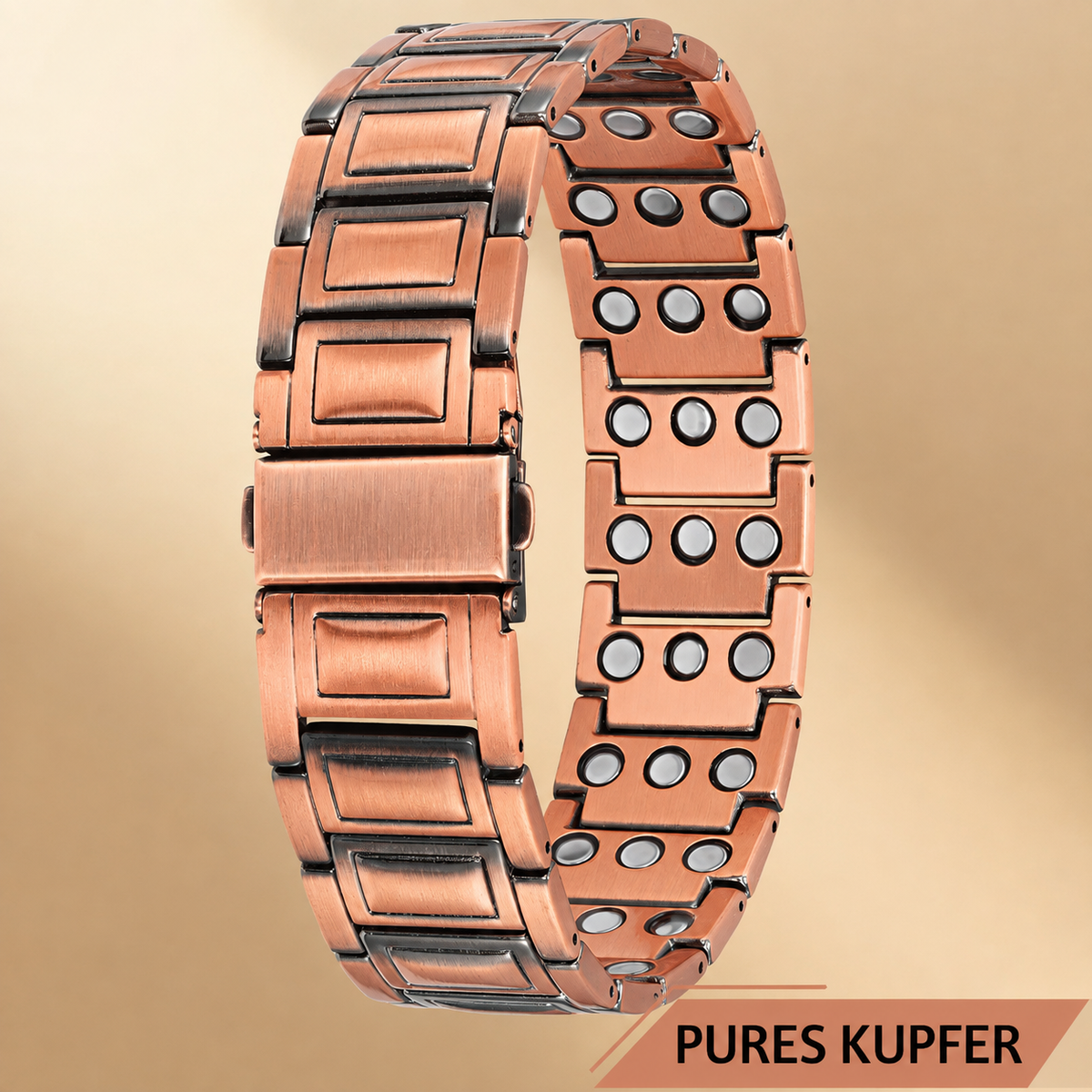 Kupfer Magnetarmband Herren – DREIFACH Power