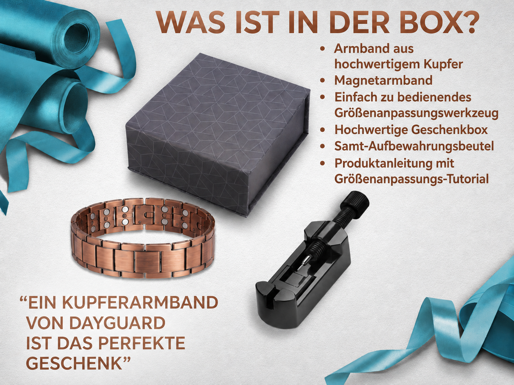 Kupfer Magnetarmband Herren – DREIFACH Power