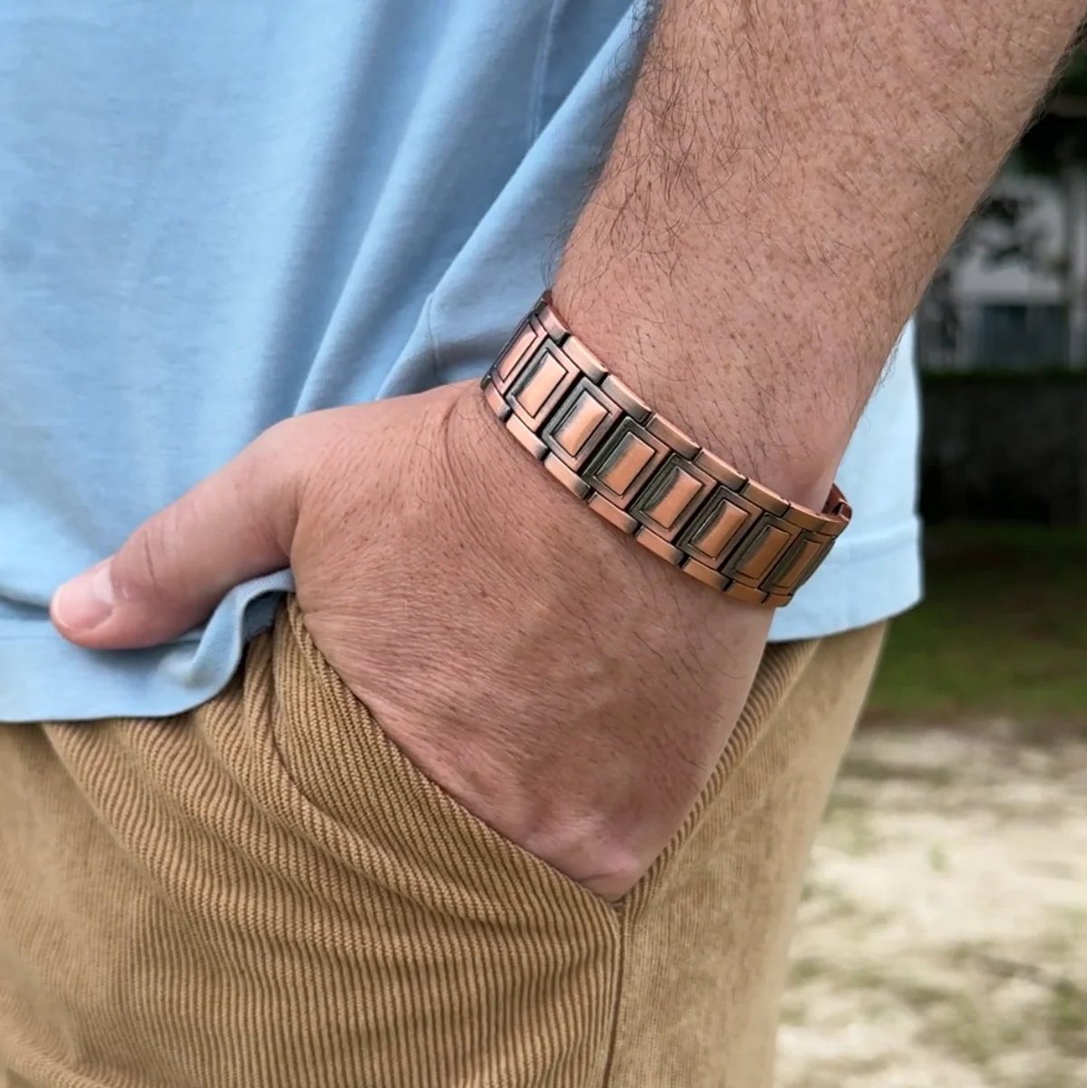 Kupfer Magnetarmband Herren – DREIFACH Power